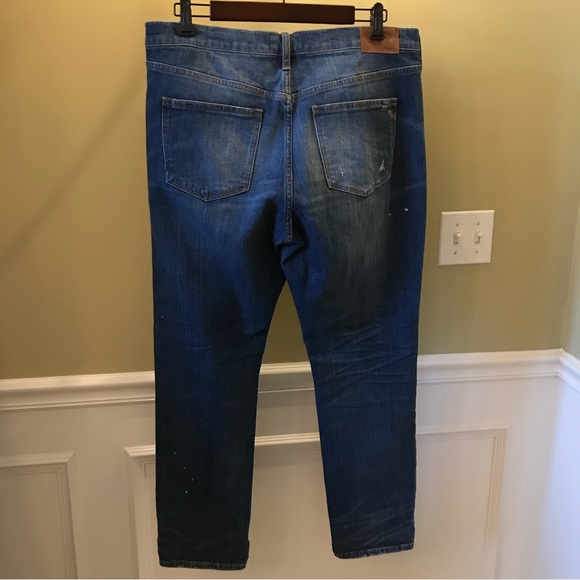 Madewell Distressed Slim Boyfriend Jeans,  Size 32, NWOT - Picture 3 of 7